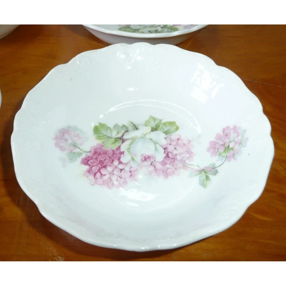 Lot 6 Floral Berry Fruit Bowls from PMRK Made in Germany 5